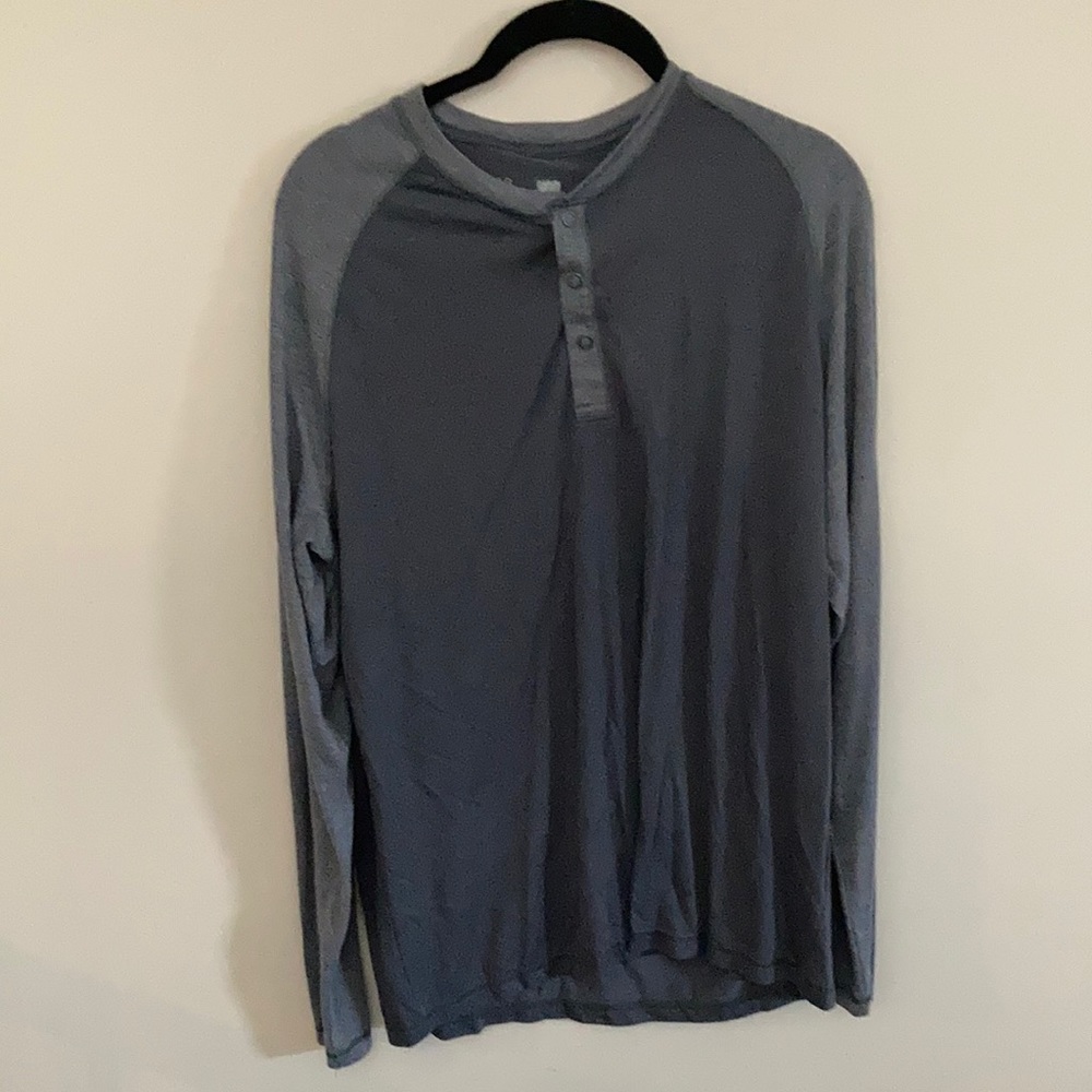 Men's Blue Henley Shirt